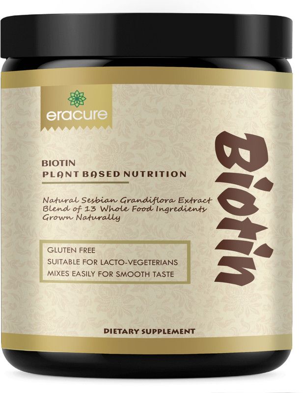 EraCure Nutrition Plant Based Biotin 10000+ mcg For Strong Hair & Healthy Skin (S9)  (100 g)