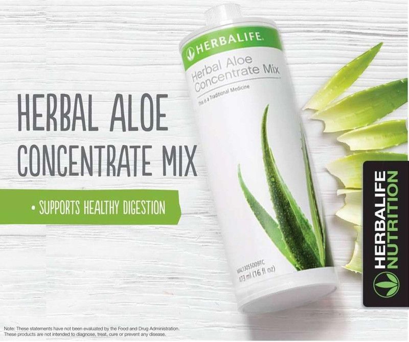 Herbalife Nutrition aleo concentrate (500ml) for digetive care and skin and hair care Plant-Based Protein  (500 g, aleo vera)
