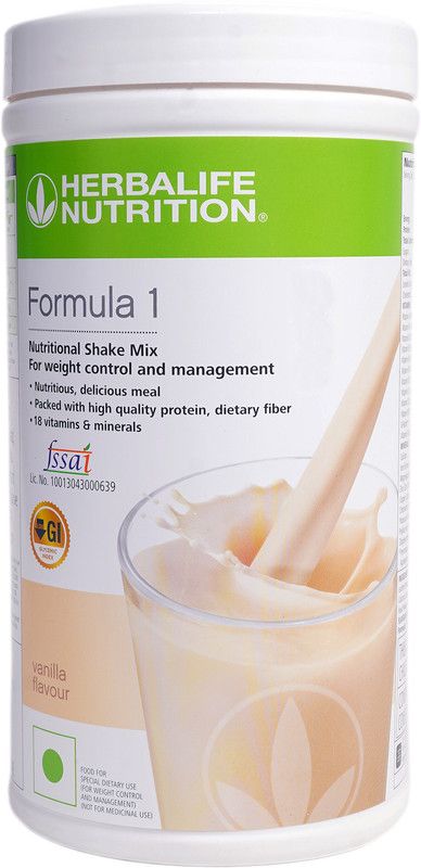 HERBALIFE Formula -1 Nutritional Shake Mix - Vanilla Flavor Plant-Based Protein  (500 g, VANILLA)