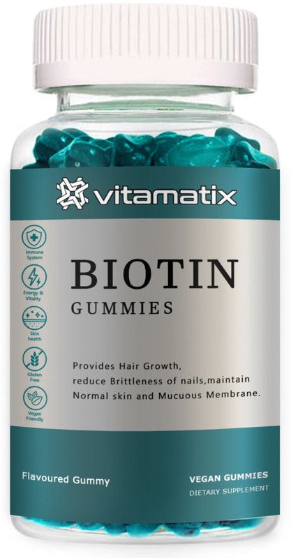 Vitamatix Biotin Gummies for Hair Growth | Skin Glow & Longer Nails (SD4)  (30 No)