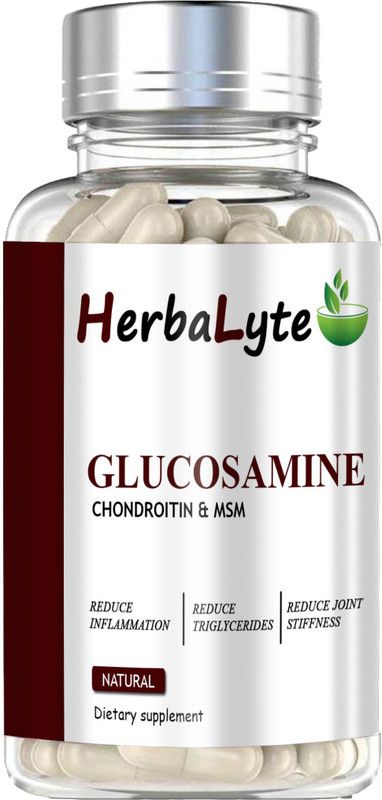 HERBALYTE Glucosamine Joint Pain Relief Support, HCl, Boswellia, Chondroitin Premium  (30 No)