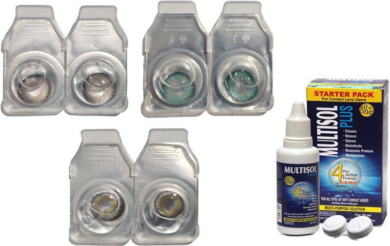 Eyecity Monthly Disposable  (0, Colored Contact Lenses, Pack of 6)
