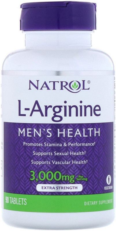 Natrol L-Arginine, 3,000 mg, 90 Tablets  (3000 mg)