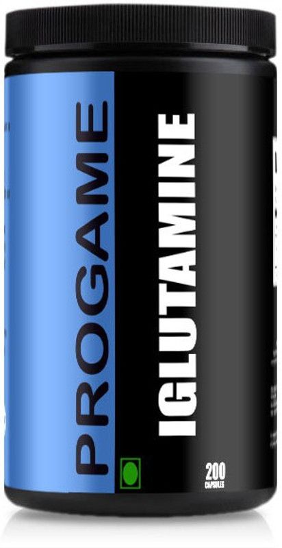 Progame Iglutamine Capsules - 200 Glutamine  (0.6 pounds, Unflavored)