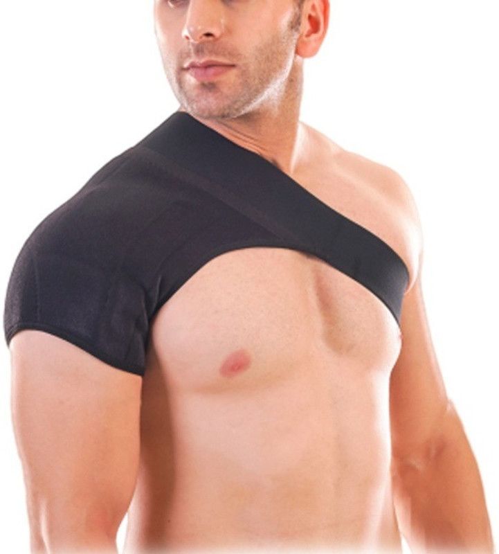 COIF Shoulder Wrap Support, Compression Sleeve, Pocket Stability Strap Dislocated arm Shoulder Support  (Black)