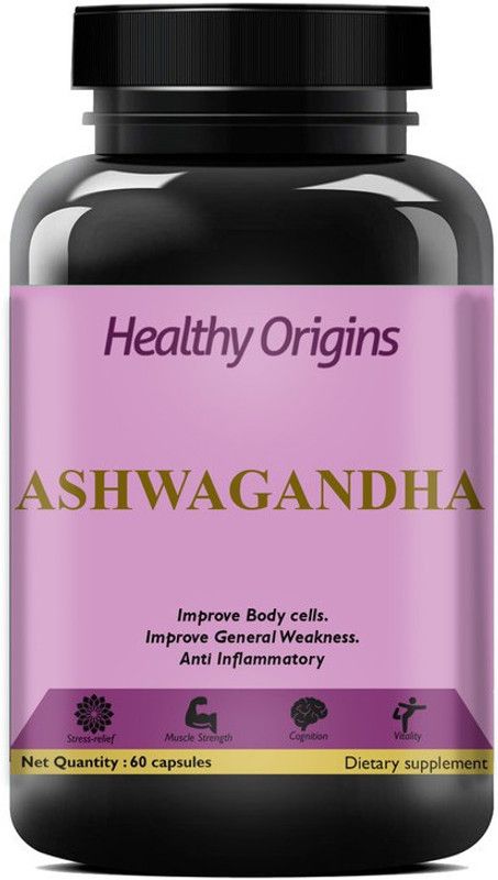 Healthy Origins Nutrition Ashwagandha Extract Capsules Premium  (60 No)