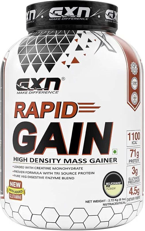 GXN RAPID GAIN MILKSHAKE PIE Whey Protein  (2.72 kg, MILKSHAKEPIE)