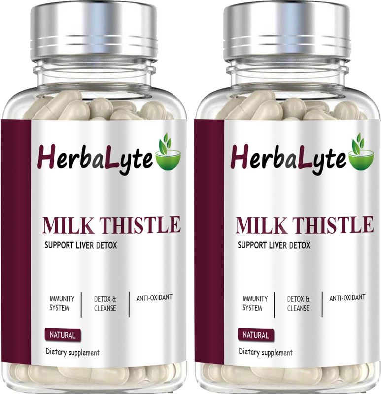 HERBALYTE Milk thistle for liver support and liver detox for men and women (G33)  (120 No)