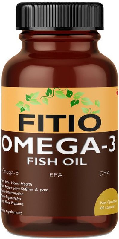 FITIO Fish Oil Capsules for Men & Women with Omega 3 Natural  (60 No)