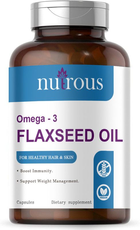 Nutrous Flaxseed extract Capsules Omega 3 (K149)  (90 Capsules)