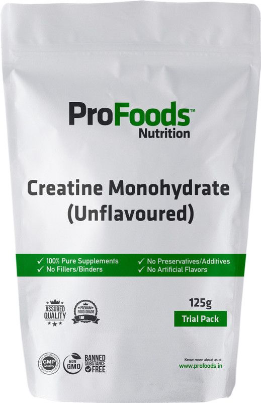 Profoods Creatine Monohydrate (Unflavoured)  (125 g)