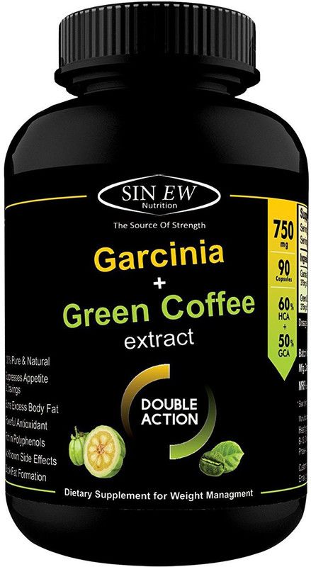 SINEW NUTRITION Weight Loss Combo(Garcinia Cambogia & Green Coffee Bean Extract) 90 Caps  (750 mg)