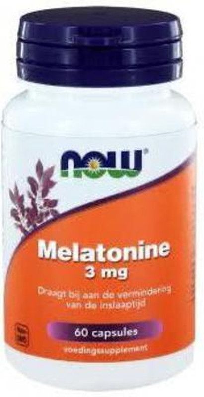 now Melatonin 3mg (Healthy Sleep Cycle) - 60 Veg Capsules  (60 Capsules)