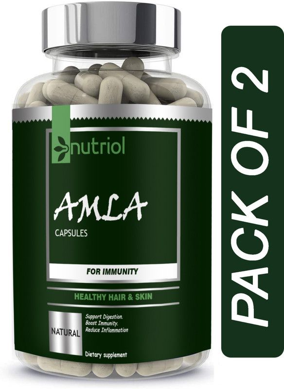 Nutriol Amla Extract for Skin & Hair Care with Stronger Immunity capsule (B4) Premium  (2 x 60 Capsules)