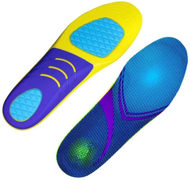 Hoopoes Sports & running & Leg Pain Relief Shoes Insole for Men & Women Full length Heel Support  (Yellow)