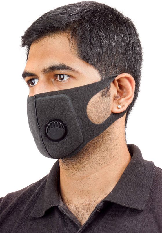 SS Bros N95 Pollution Protected Fashioned face mask (Black) Washable  (Black, Free Size, Pack of 1)