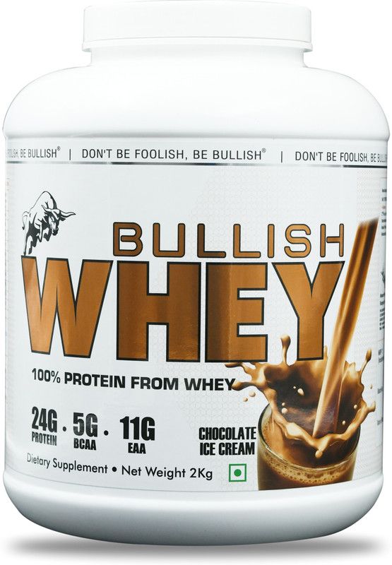 Bullish Supp Whey Protien Whey Protein  (2 kg, Chocolate Ice Cream)