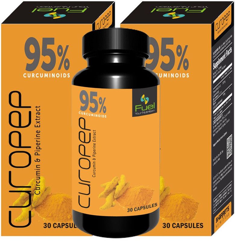 SHARRETS NUTRITIONS Curopep 95% Curcumin and Peperin Formula ( Pack of 2 ) 100% Vegetrian  (2 x 15 No)