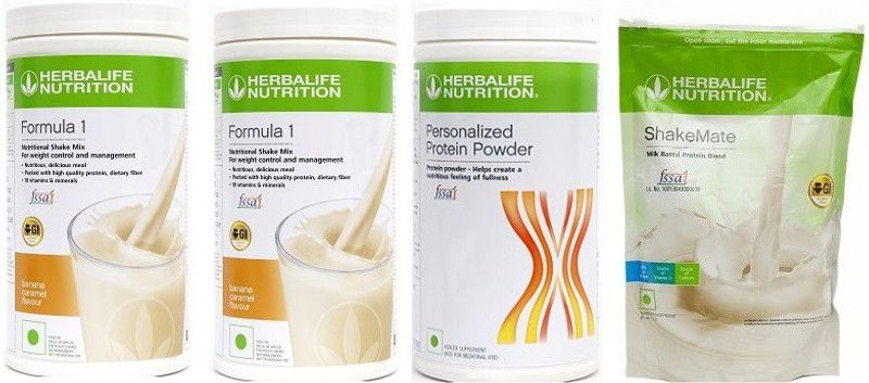 HERBALIFE Weight Loss Formula 1 Shake(2 pcs)+ Personalized Protein Powder 400-SM Plant-Based Protein  (1900 g, BANANA)