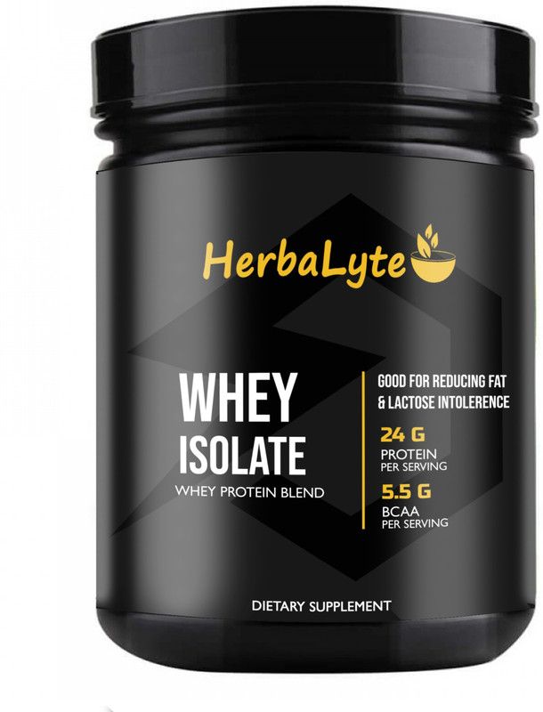 Herbalyte Nutrition 100% Whey Protein Isolate Supplement Powder (S482) Ultra Whey Protein  (600 g, Vanilla)