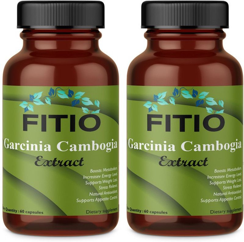 FITIO Pure Garcinia Cambogia with weight loss formula ,70% HCA, 1000 mg(Pack Of 2)  (2 x 60 No)