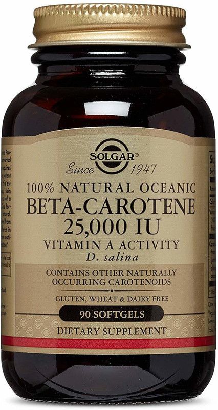 Solgar 100% Natural Oceanic Beta-Carotene, 25,000 IU, 90 Softgels  (90 No)