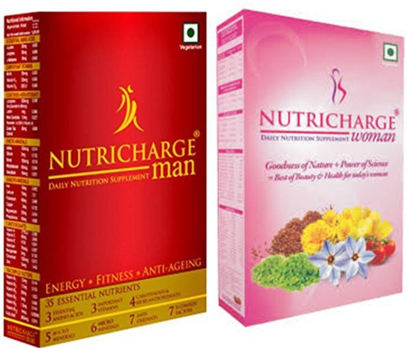 Nutricharge Man & Nutricharge Woman Tablets ( 1 Month Pack)  (2 x 15 No)