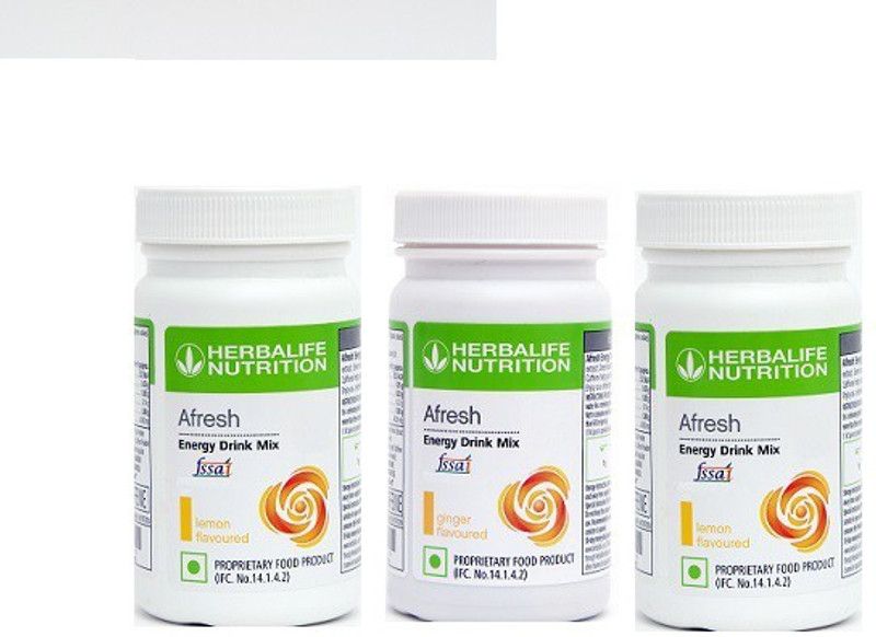 Herbalife Nutrition afresh eanergy drink mix LEMON+GINGER+LEMON Energy Drink  (3x50 g, LEMON, GINGER Flavored)