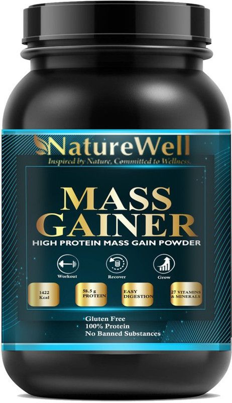 Naturewell Organics Mass High Protein Protein Weight Gainers/Mass Gainers (Chocolate)MW919 Pro Weight Gainers/Mass Gainers  (2500 g, Chocolate)