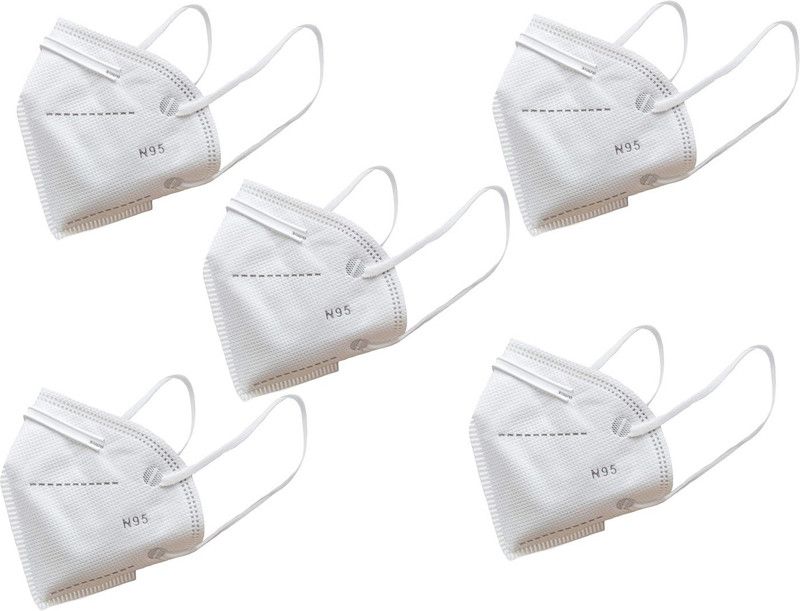 Surat Dream mask n 95 White 5 Washable, Reusable  (White, Free Size, Pack of 5)