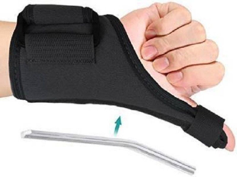 acujex Thumb Brace Spica Splint Support-Neoprene Reversible Thumb Stabilizer fingergrip Thumb Support  (Black)