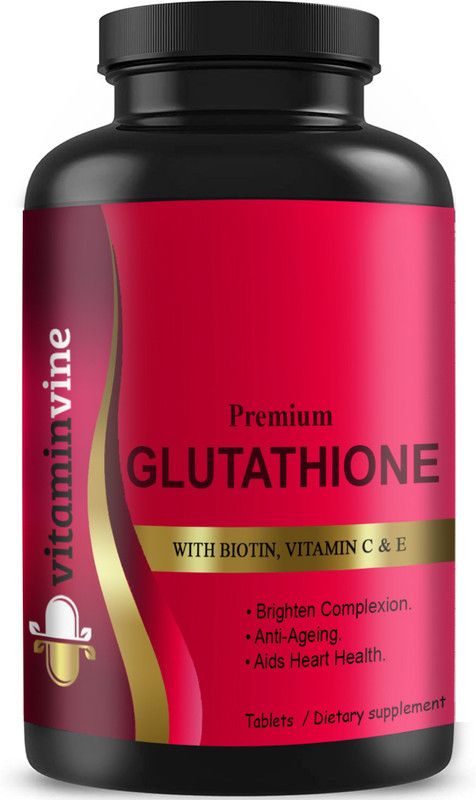 Vitaminvine L Glutathione Skin Lightening with Vitamin E & C Tablets (S155)  (90 Tablets)