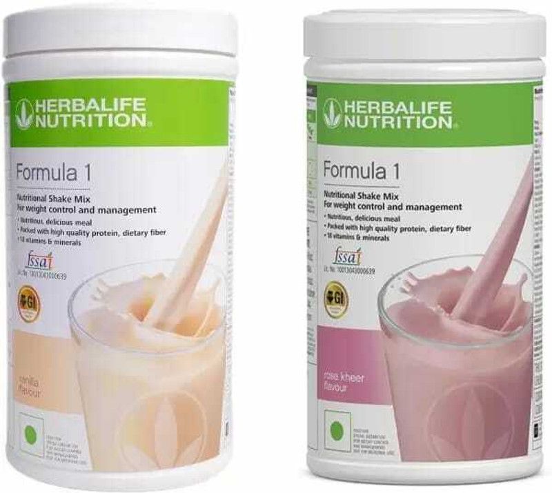 HERBALIFE F1 SHAKE VANILLA, ROSE KHEER PACK OF 2 Protein Shake  (1000 g, F1 SHAKE VANILLA, ROSE KHEER PACK OF 2)
