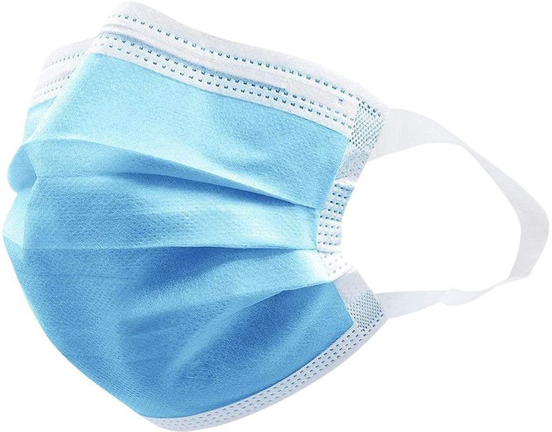 COOL INDIANS 3Ply Surgical Mask With Nose Pin,Soft Ear Loops,Pollution mask For Man and Women Surgical Mask With Melt Blown Fabric Layer  (Free Size, Pack of 200, 3 Ply)