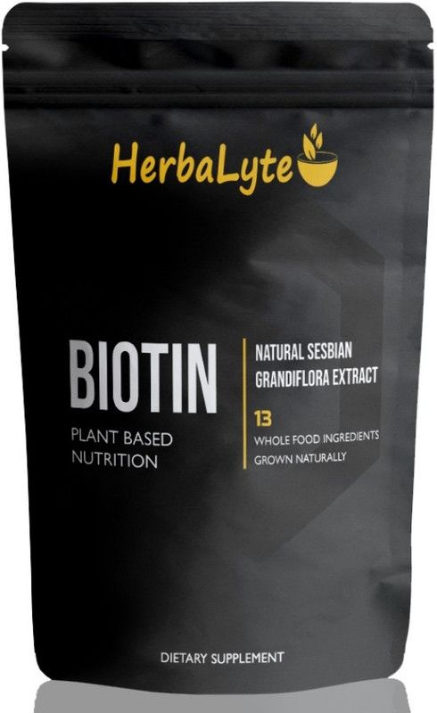 HERBALYTE Plant Based Biotin 10000+ mcg For Strong Hair & Healthy Skin (S16)  (300 g)