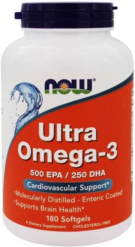 Now Foods Ultra Omega-Fish Oil 500 EPA/250 DHA 180 Soft gels  (180 No)