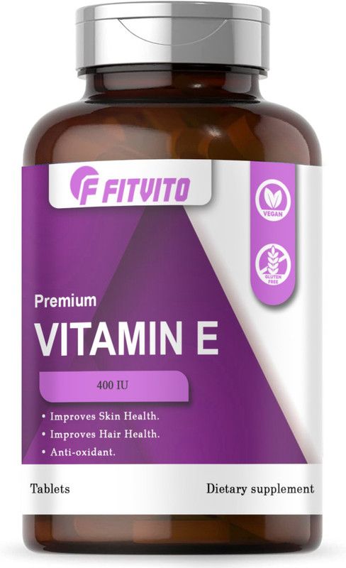 Fitvito Vitamin-E Capsules for Skin, Hairs and Body care (S181)  (90 Capsules)