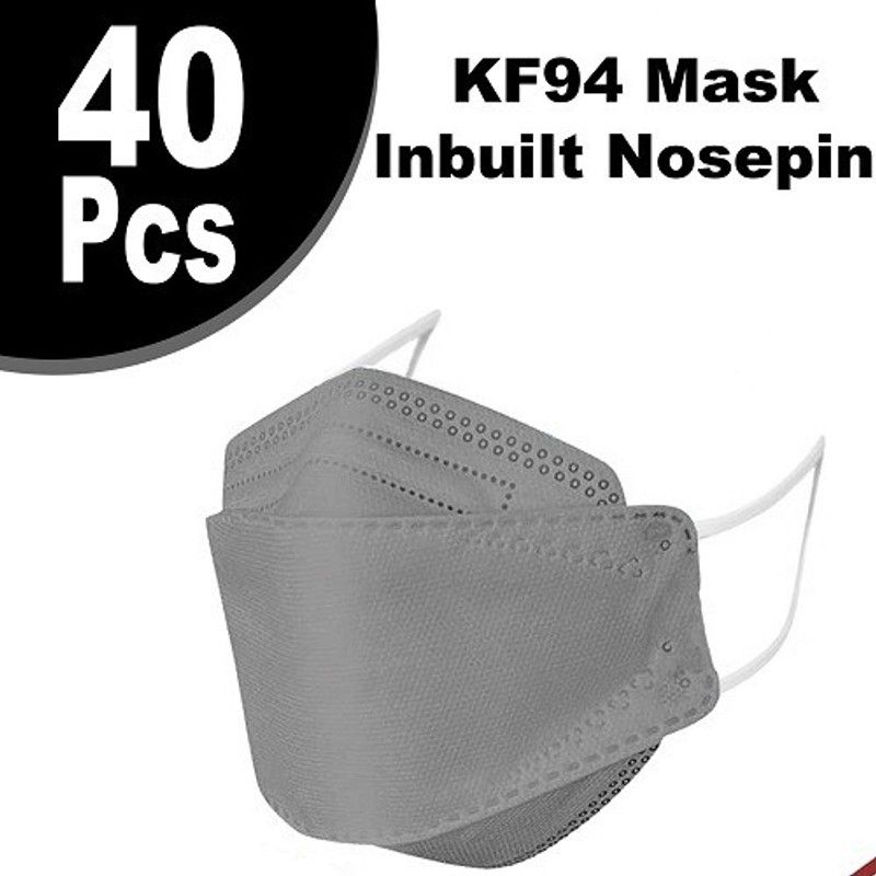 V-NOX AVI-K94-FISHMASK-GREY-45 Washable, Reusable  (Grey, Free Size, Pack of 40)