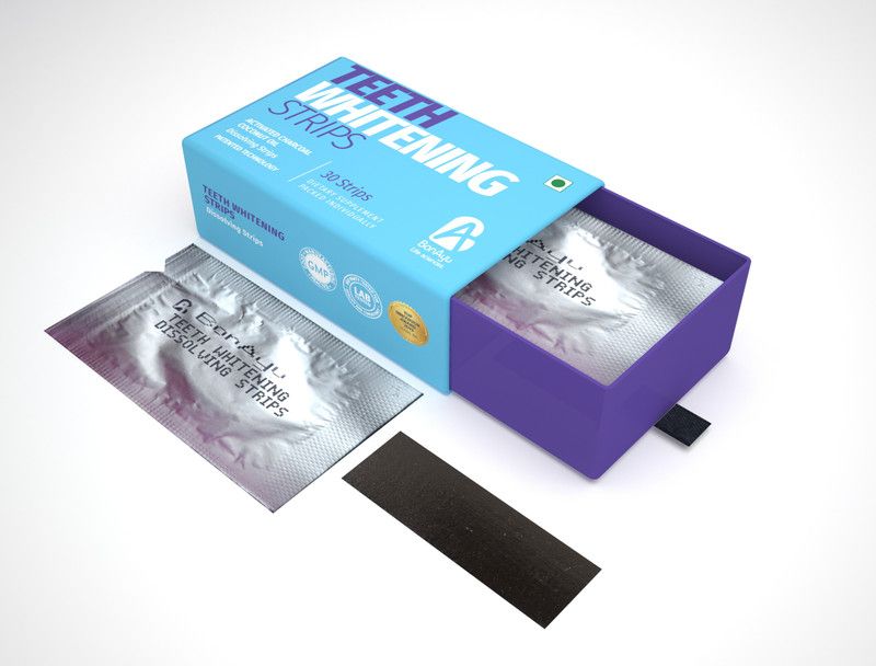 bonayu Teeth Whitening Strips With Activated Charcoal For Adults  (30 No)