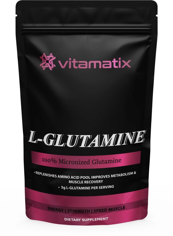 Vitamatix Pure 100% L-Glutamine - Glutamine Ultra (OL101) Glutamine  (500 g, Unflavored)