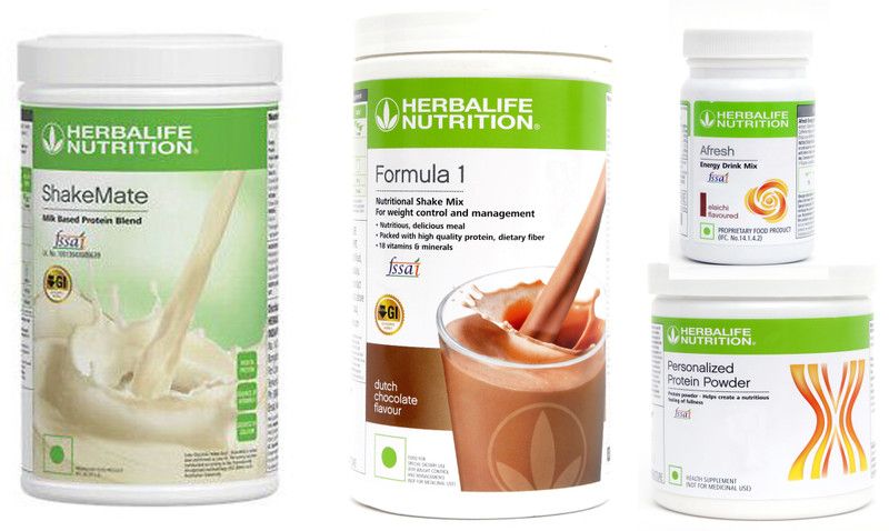 Herbalife Nutrition Formula 1 Chocolate + Protein Powder 200 G+ Shake Mate + Afresh - Elaichi Protein Shake  (1250 g, Chocolate, Elaichi)