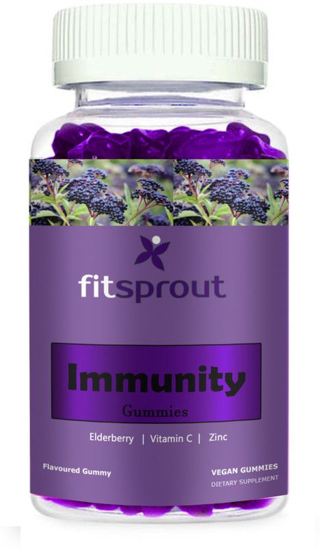 Fitsprout Immunity Booster Gummies for Adults & Kids with Vitamin C & Herbs (SD6)Pro  (30 No)