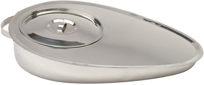 S.S.AXON Stainless Steel Bed Pan For Male With Lid / Urine Pot  (500 ml Silver)