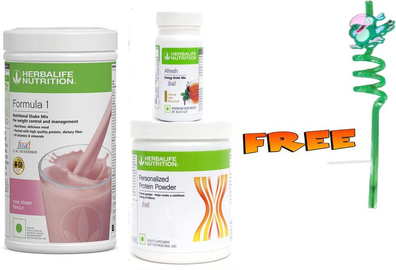 Herbalife Nutrition FORMULA1 ROSE +AFRESH TULSI +PROTIEN POWDER 200g WITH 1 STRAW Protein Shake  (750 g, *ROSE, soy, tulsi)
