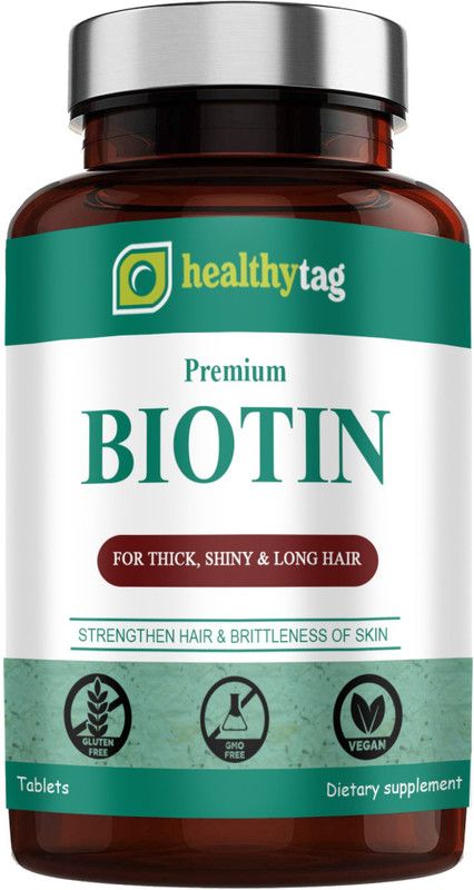 Healthy Tag Biotin Maximum Strength for Hair Skin & Nails Tablets (H140)  (90 Tablets)