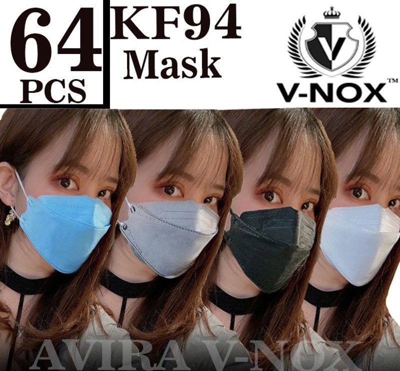 V-NOX multicolor mask AVI-KF94-4 COLOR COMBO-16  (Multicolor, Free Size, Pack of 64)