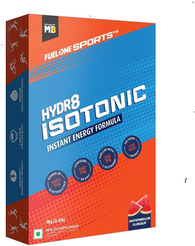MUSCLEBLAZE Fuel One Sports Hydr8 Isotonic Instant Energy Formula Nutrition Drink  (1 kg, Watermelon Flavored)