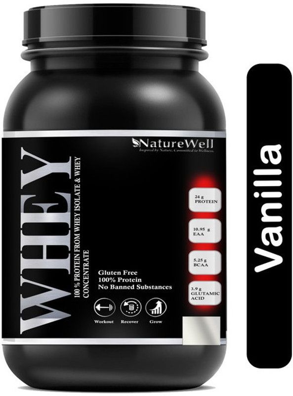 Naturewell Organics Gold Standard 100% Protein Powder Whey Protein Concentrate Advanced(AS2587) Whey Protein  (2500 g, Vanilla)