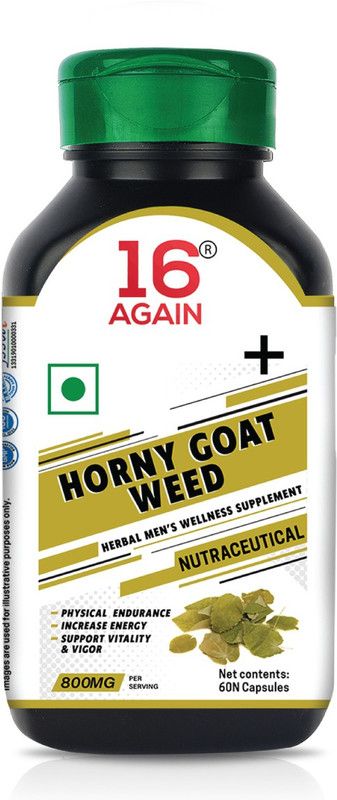 16Again Horny Goat Weed Plus for Better Performance, Strength & Stamina, Boost Energy  (60 No)