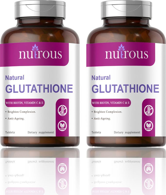 Nutrous L Glutathione Skin Lightening with Vitamin E & C Tablets (G249)  (120 Tablets)